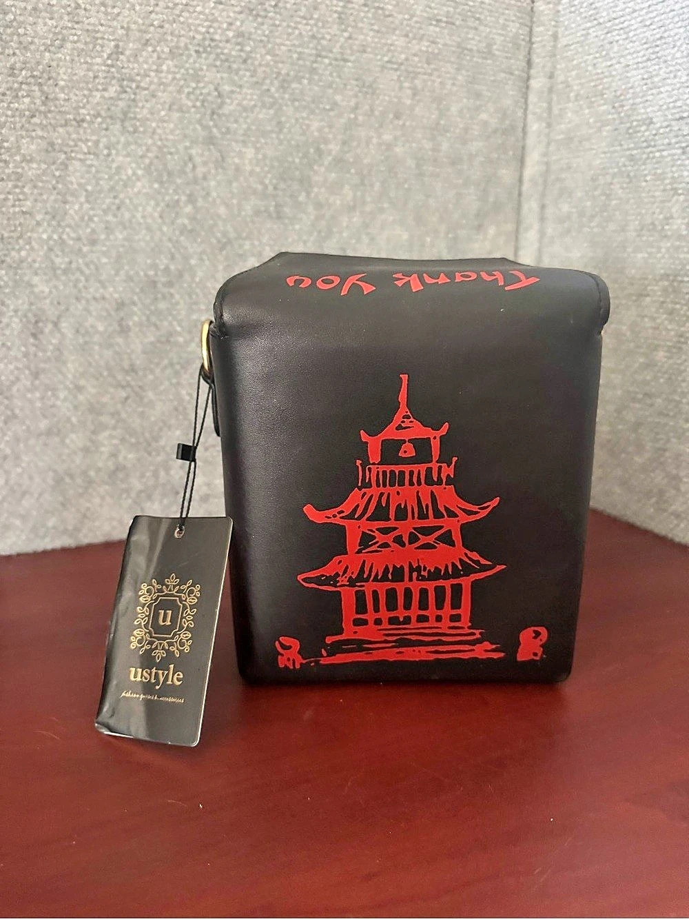 ustyle Chinese Take Out Black & Red Bag NWT